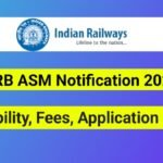 RRB ASM Notification 2023