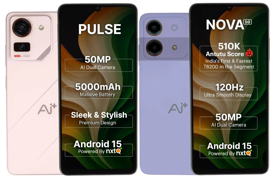 AI+ Pulse 4G and Nova 5G Smartphone