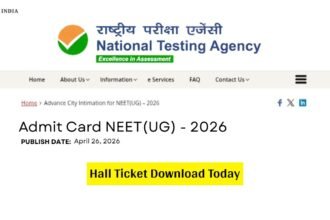 NEET UG 2026 Admit Card releasing today at neet.nta.nic.in – Download Hall Ticket for May 3 Exam