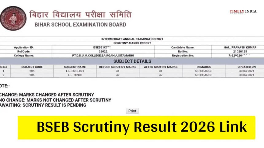 BSEB Scrutiny 2026 10th Result May 20, 12th Result May 26, Check Direct Link Here