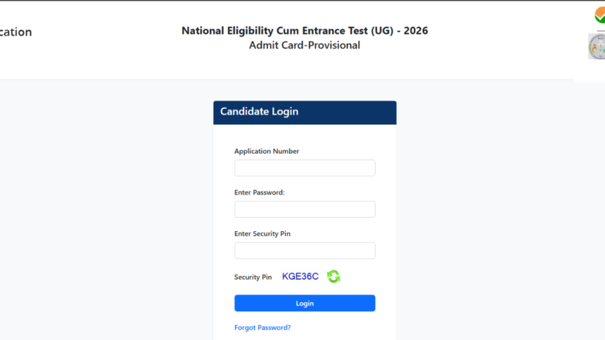 NEET UG Admit Card 2026 OUT at neet.nta.nic.in – Download Now for May 3 Exam
