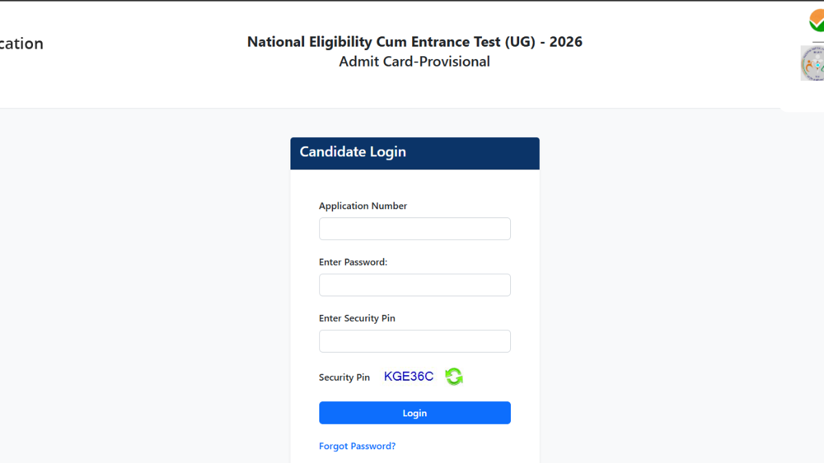 NEET UG Admit Card 2026 OUT! Download Hall Ticket NOW at neet.nta.nic.in 1 NEET UG Admit Card 2026 OUT at neet.nta.nic.in – Download Now for May 3 Exam