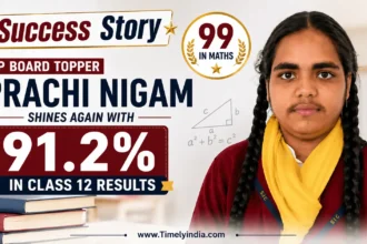 Prachi Nigam UP Board Class 10 Topper 2024 scores 91.20 percent in Class 12 2026
