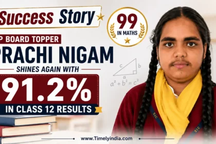 Prachi Nigam UP Board Class 10 Topper 2024 scores 91.20 percent in Class 12 2026