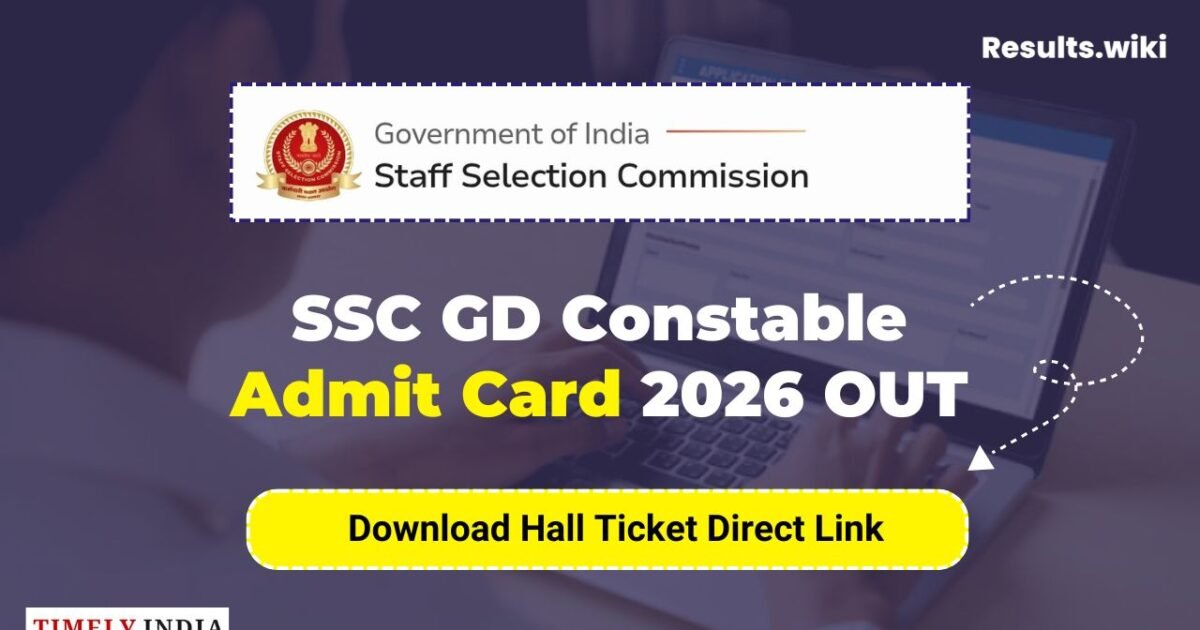 SSC GD Constable 2026 Admit Card OUT: Download Now at ssc.gov.in, Exam Starts April 27