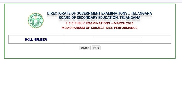 Telangana SSC Result 2026 OUT