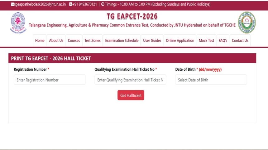 TS EAMCET 2026 Engineering Hall Ticket releasing today at eapcet.tgche.ac.in – Exam May 9 to 11