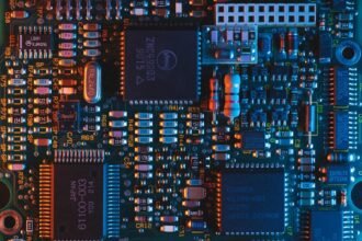 blue circuit board
