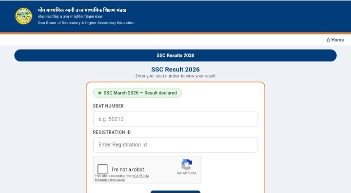 Goa Board Class 10 Result 2026 OUT: Check Marksheet on DigiLocker at gbshse.in – Pass Percentage & Direct Link