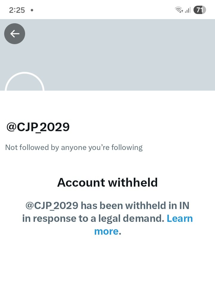 CJP X Account Withheld in India: 2 Lakh Followers in 4 Days, Then Restricted 2 Cockroach Janta Party X account India withheld
