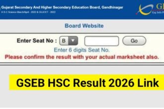 GSEB HSC Result 2026 link