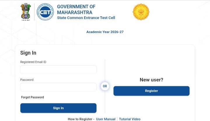 MHT CET Hall Ticket 2026 2nd Attempt PCB Admit Card Download at cetcell.mahacet.org window