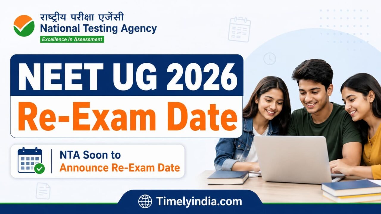 NEET UG 2026 Re-Exam Date Soon: NTA जल्द जारी करेगा नई परीक्षा तिथि, जानिए क्या है पूरा अपडेट 1 NEET UG 2026 Re-Exam Date