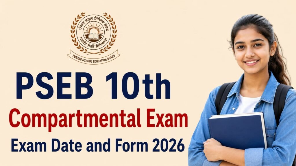 PSEB 10th Compartmental Exam 2026 Date and Form