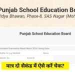 Panjab Board 10th Result 2026 Direct Link 