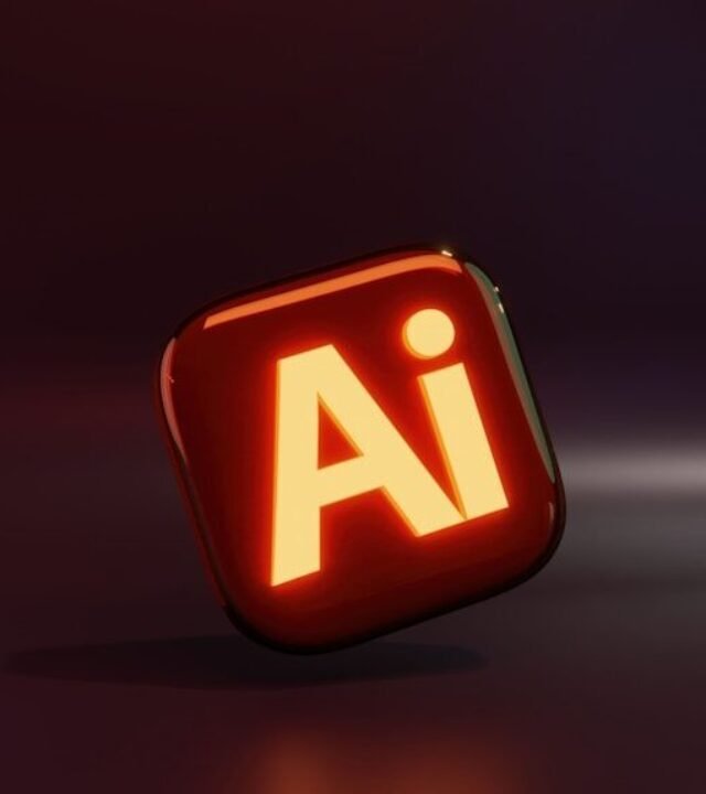 An adobe logo is shown on a dark background