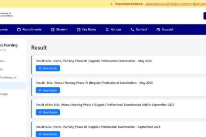 AIIMS BSc Nursing Result 2026