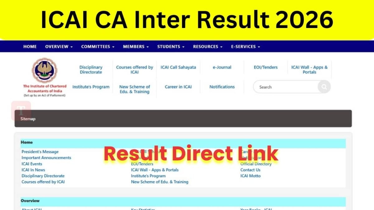 ICAI CA Inter Result 2026