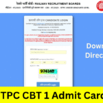 RRB NTPC CBT 1 Admit Card 2026 Download