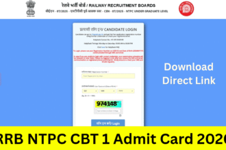 RRB NTPC CBT 1 Admit Card 2026 Download