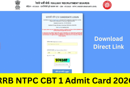 RRB NTPC CBT 1 Admit Card 2026 Download