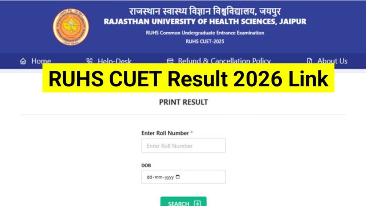 RUHS CUET Result 2026 Link