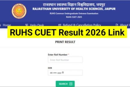 RUHS CUET Result 2026 Link