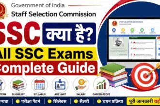 SSC - Staff Selection Commission India — Complete Exam Guide showing all exams like CGL, CHSL, GD, MTS, JE, CPO, Stenographer, JHT
