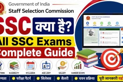 SSC - Staff Selection Commission India — Complete Exam Guide showing all exams like CGL, CHSL, GD, MTS, JE, CPO, Stenographer, JHT