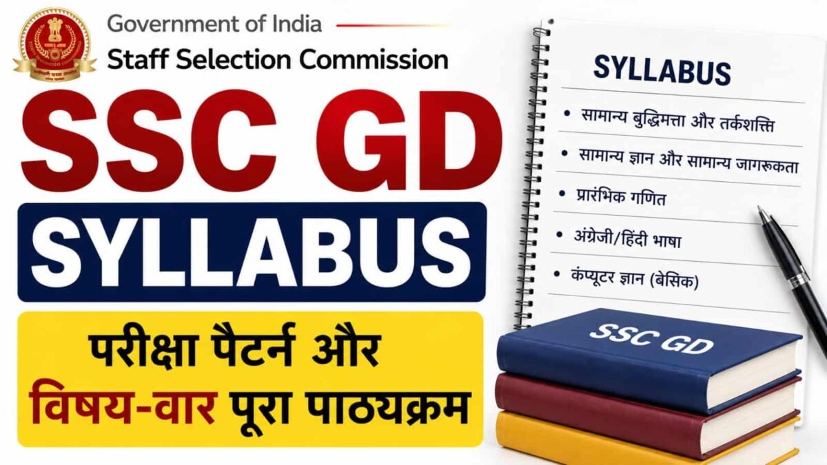 SSC GD Syllabus – परीक्षा पैटर्न और विषय-वार पूरा पाठ्यक्रम हिंदी में