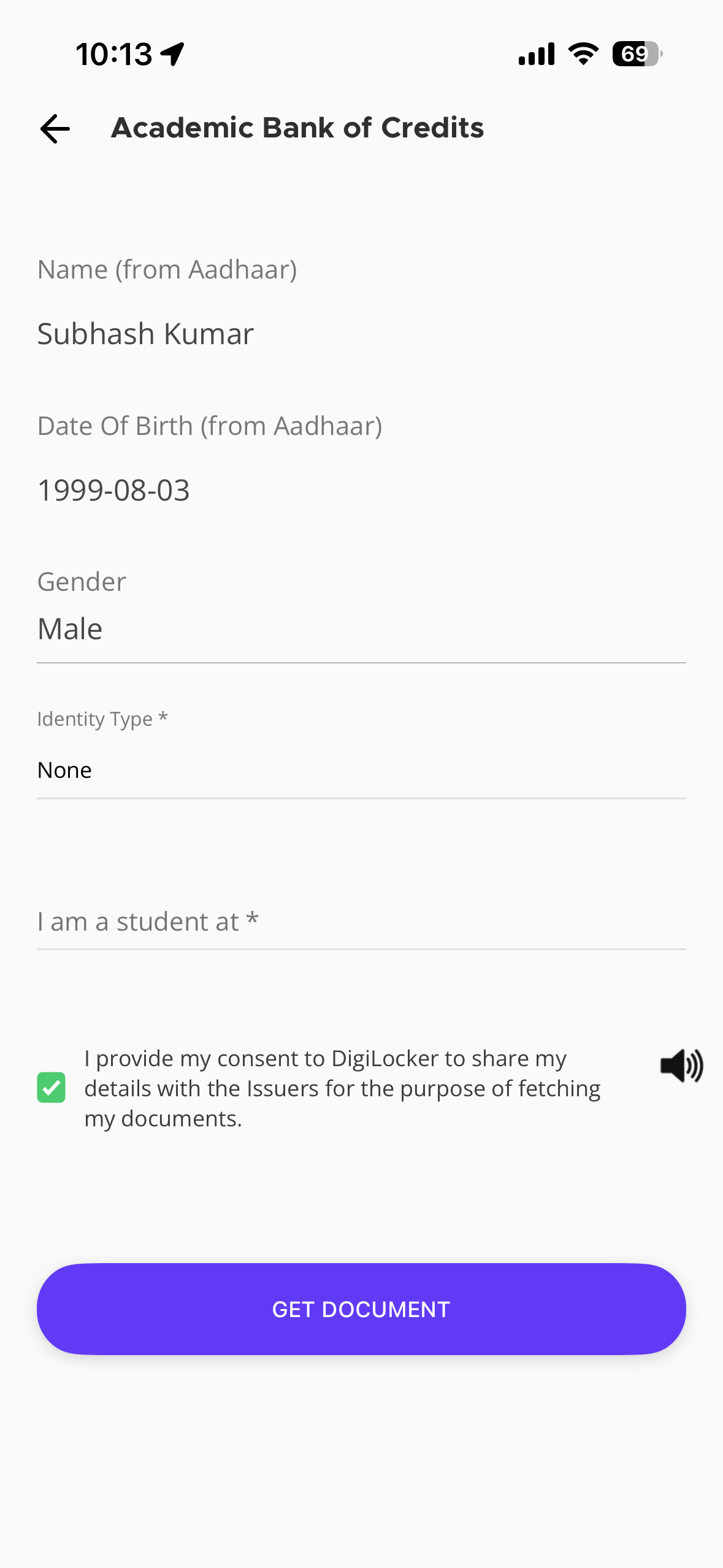 APAAR ID Kaise Banaye Online? मोबाइल से घर बैठे DigiLocker से ऐसे बनाएं APAAR ID Det Document Button