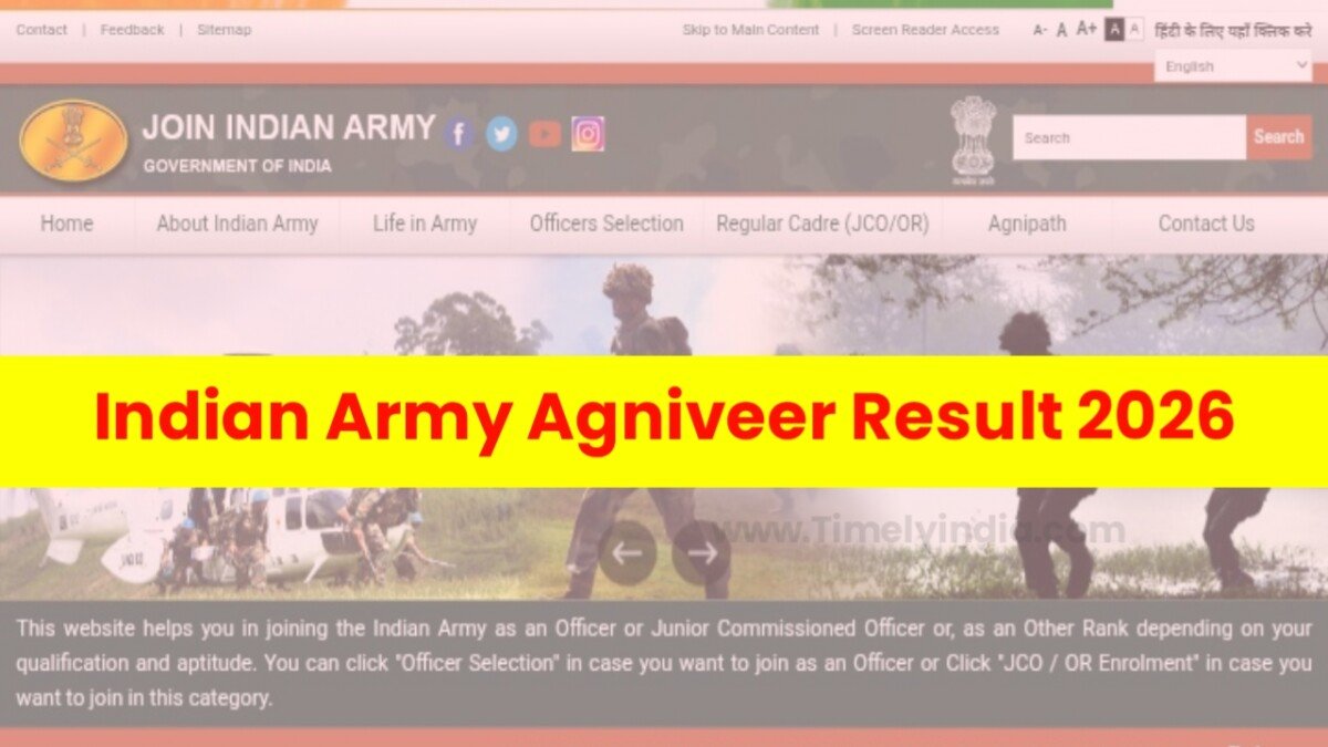 Indian Army Agniveer Result 2026